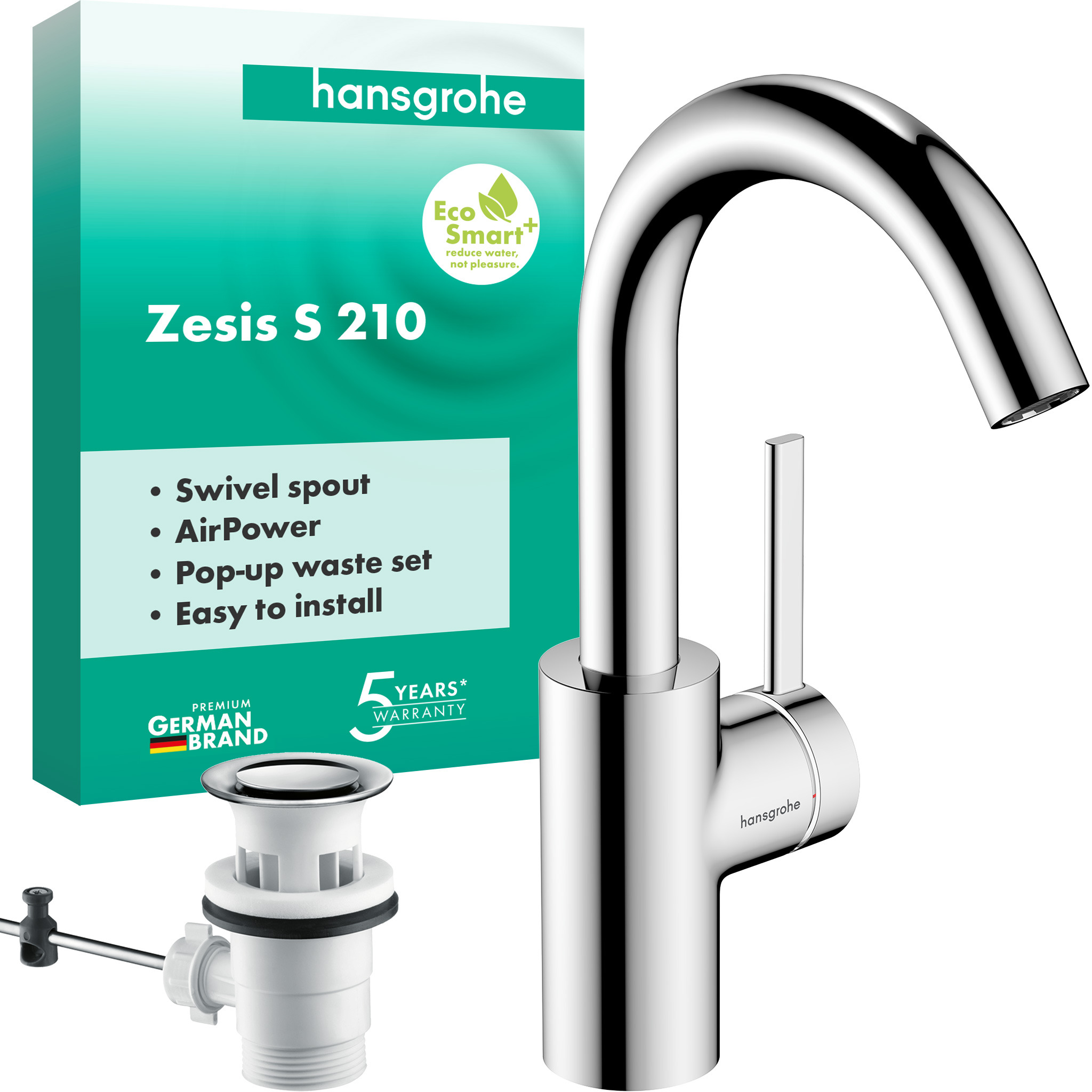 Zesis S Einhebel-Waschtischarmatur 210 CoolStart
