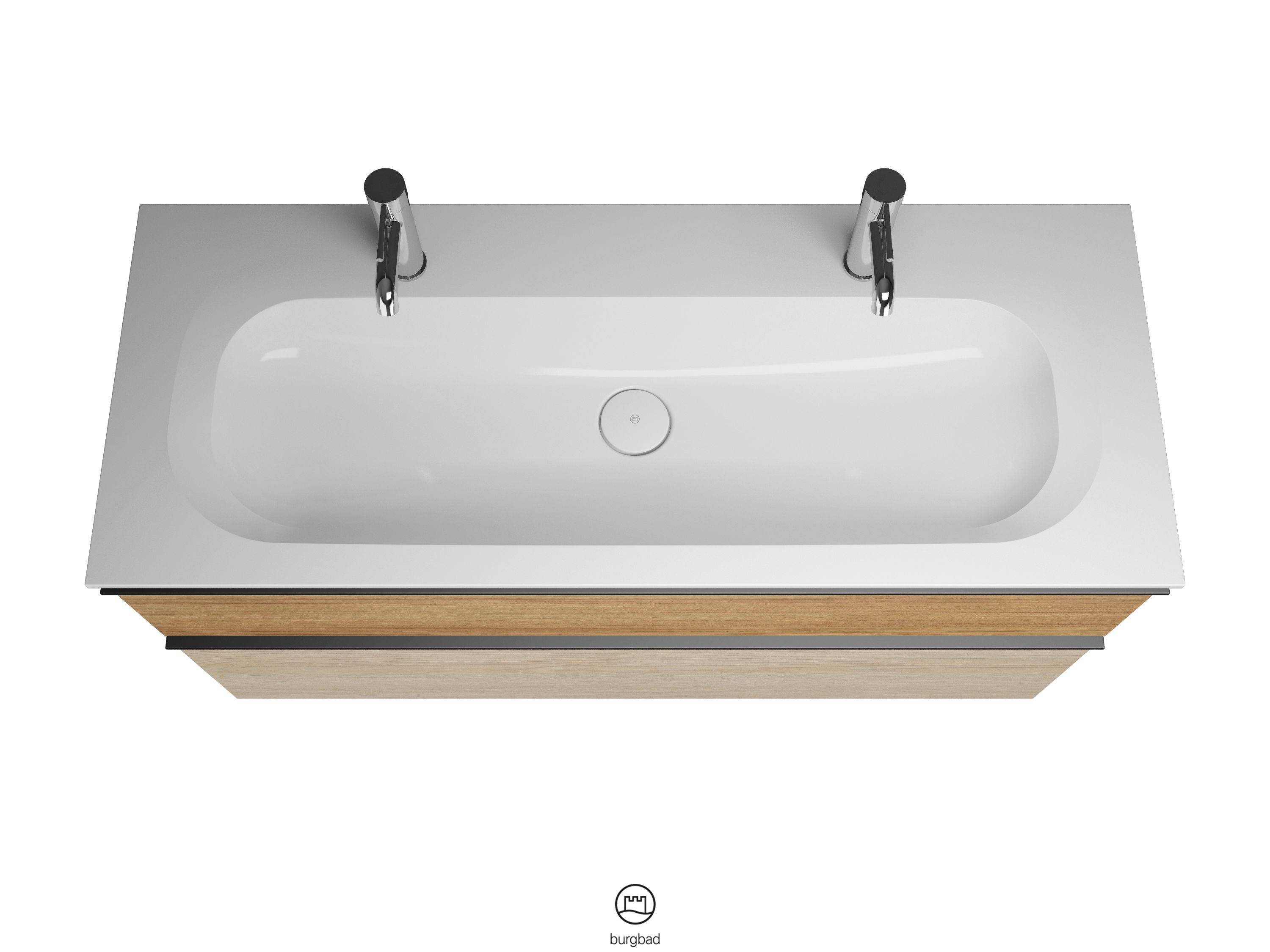 Fiumo Waschtisch mit Waschtischunterschrank Eiche Dekor Cashmere/tectona dekor zimt
