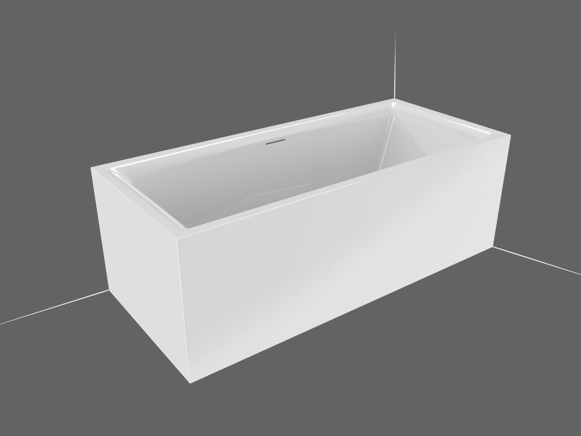 Still Square Einbau-Badewanne 170 x 75cm
