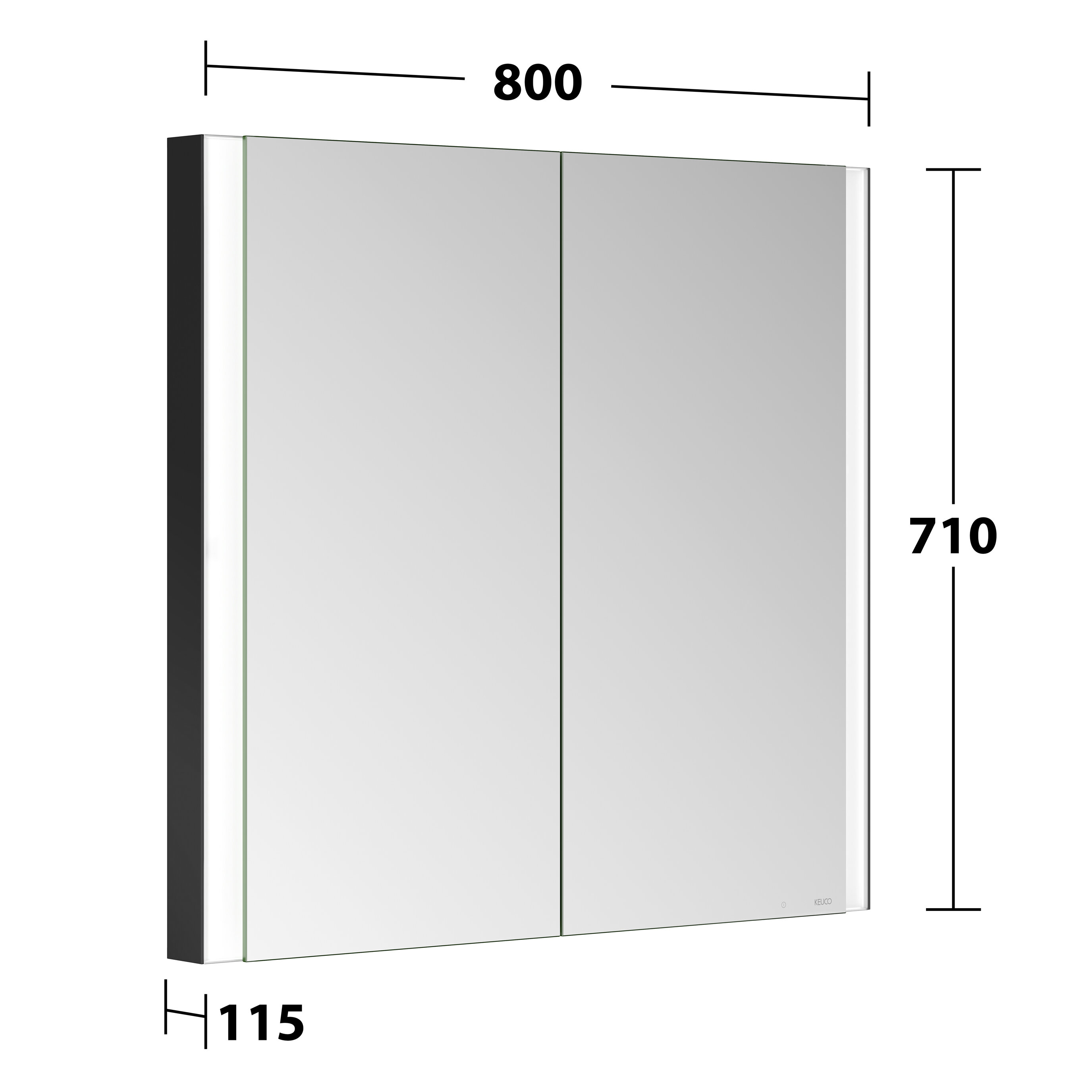 311201450074_14 Royal ALVEUM LED Einbau-Spiegelschrank 80cm