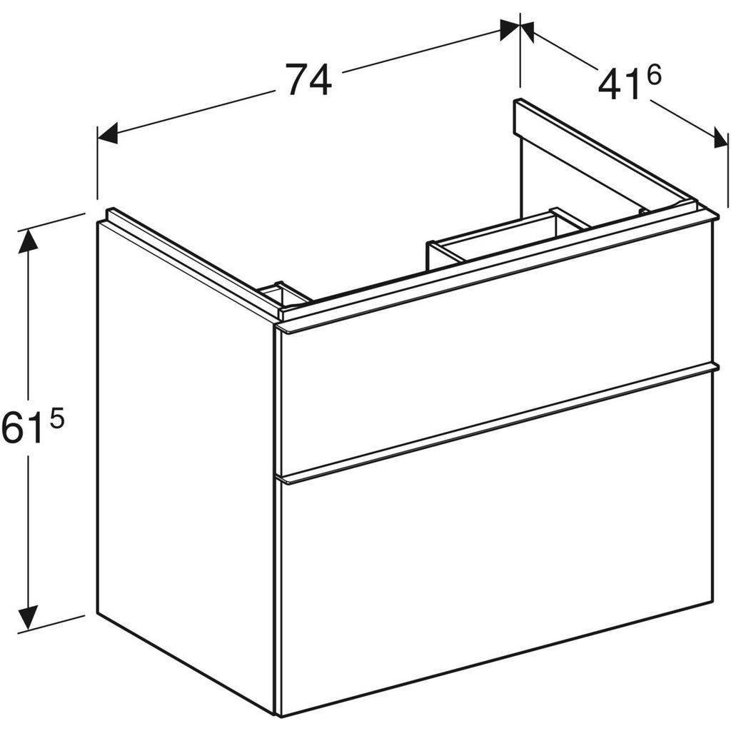 502304011_04 iCon Unterschrank für Waschtisch, mit zwei Schubladen, 75cm