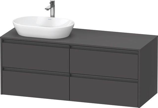 Ketho.2 Waschtischunterbau wandhängend 1400 x 550mm, Beckenausschnitt links