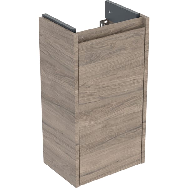Geberit Renova Plan Unterschrank für Handwaschbecken, mit 1 Tür 32,4x60,6x23cm, Nussbaum hickory