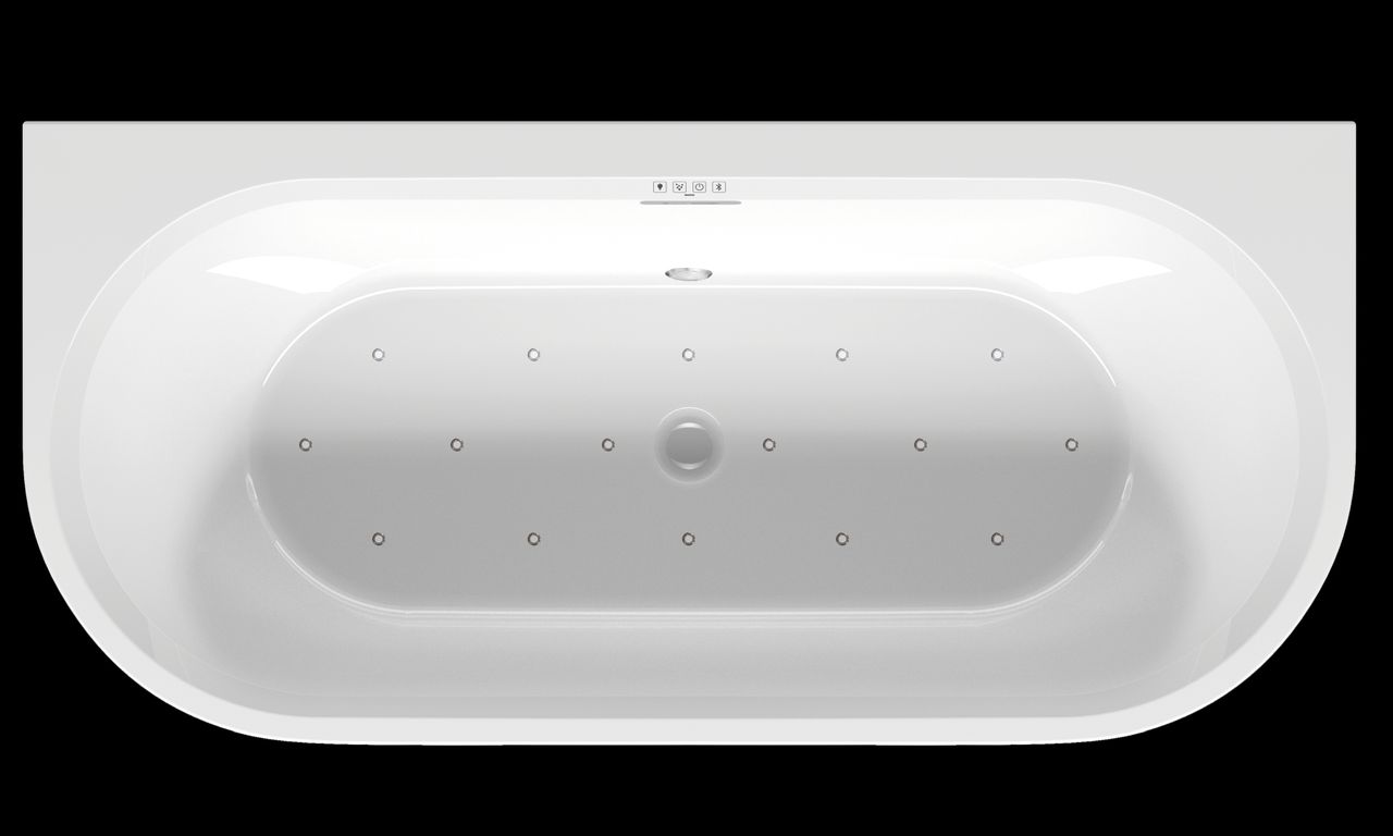Desire Back2Wall Badewanne mit Sparkle Mood