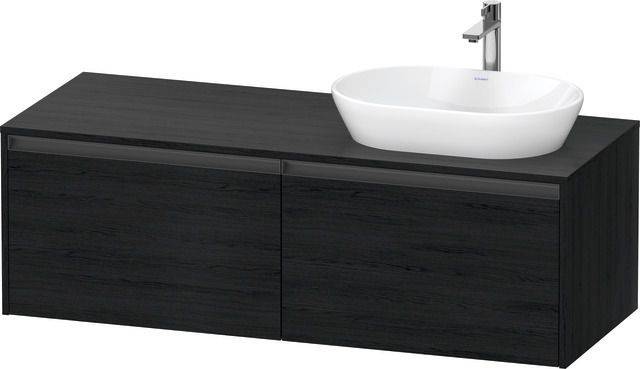 Ketho.2 Waschtischunterbau wandhängend 1400 x 550mm, Beckenausschnitt rechts