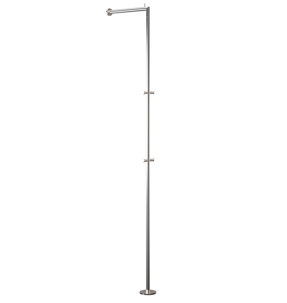 NOVA2 clothes rack 2 stainless steel brushed