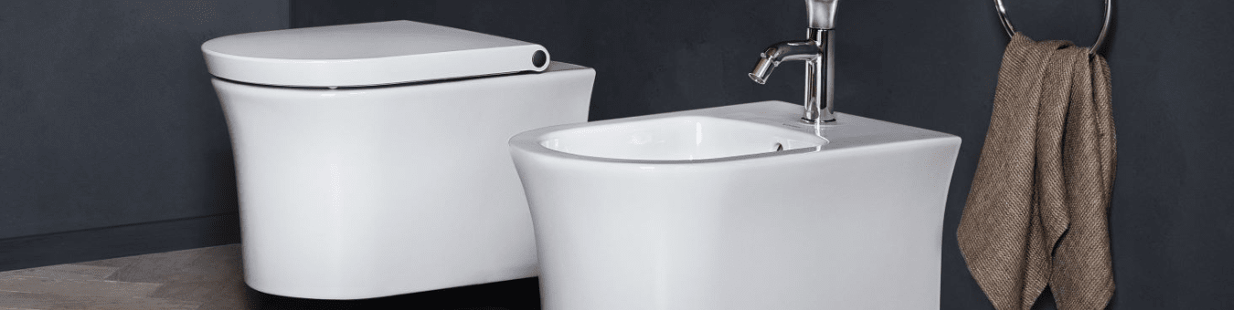 Duravit Bidet neben Toilette.