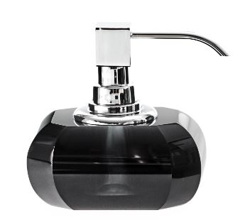 KR SSP Seifenspender KRISTALL, schwarz matt  & Glas