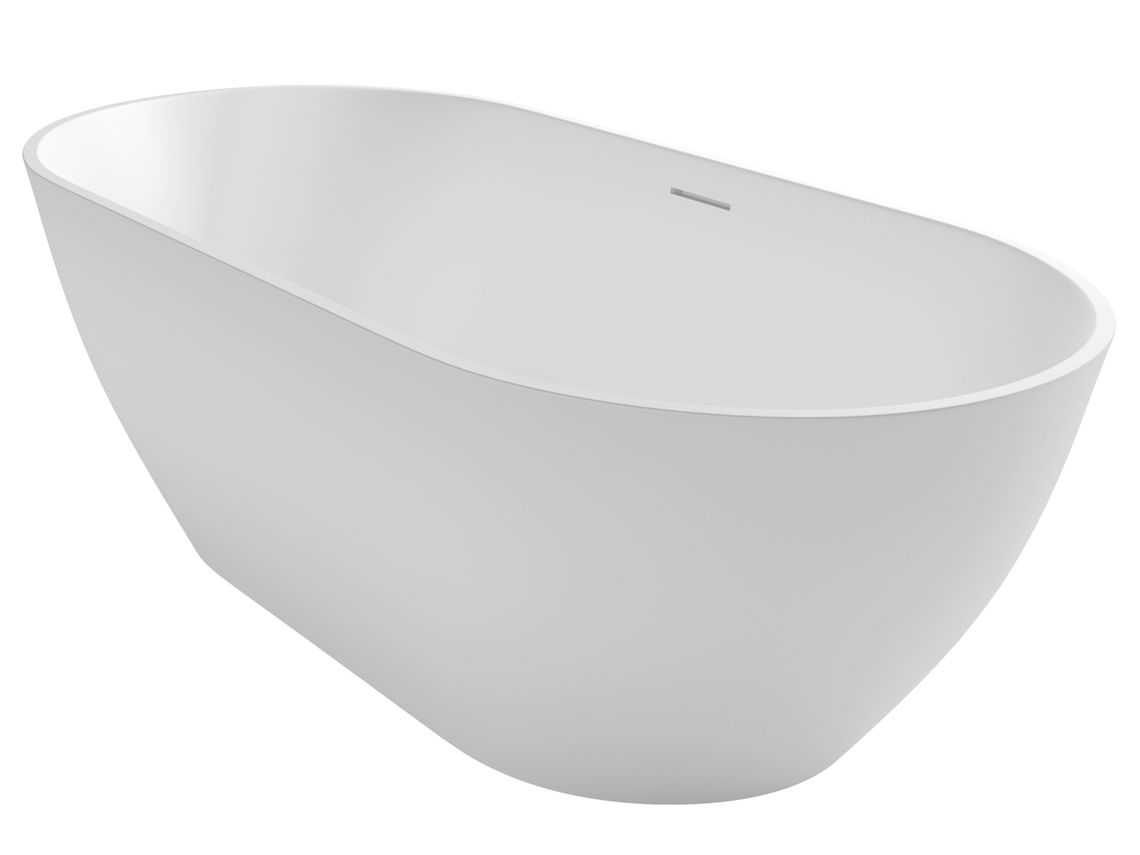 Bilbao 150 Solid Surface freistehende Badewanne 150 x 75 x 55,5cm
