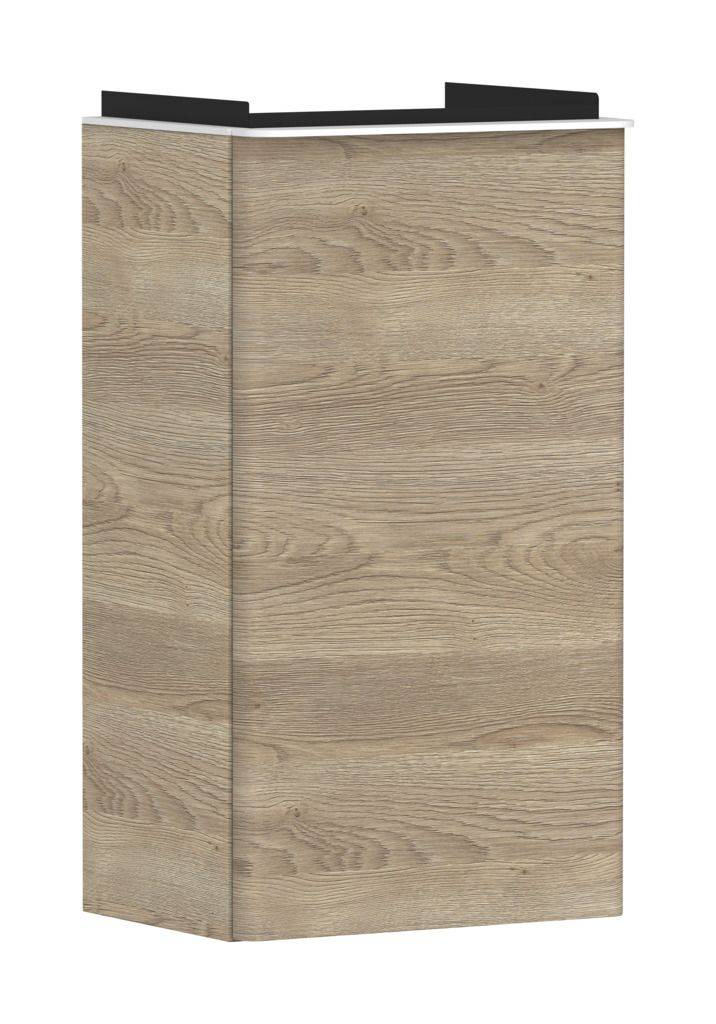 Hansgrohe Xelu Q Waschtischunterschrank Korpus Eiche natur, Griff mattweiß
