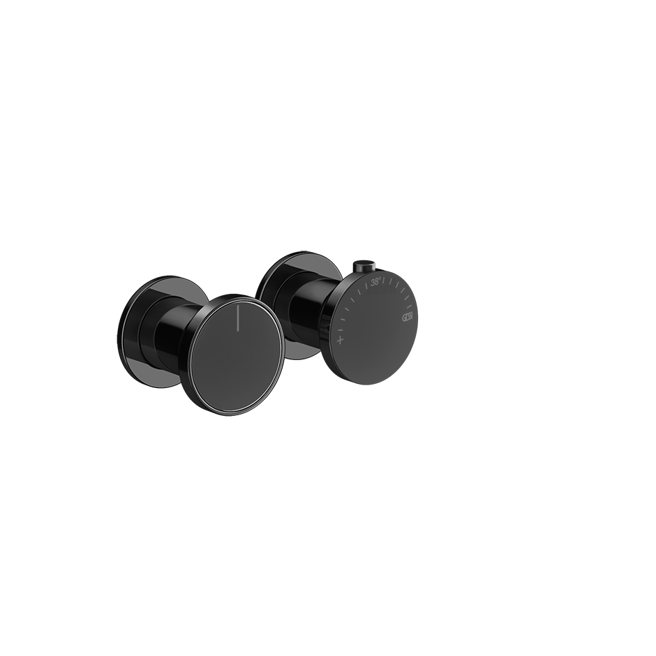 Gessi ORIGINI Thermostat für 3 Verbraucher Metall schwarz