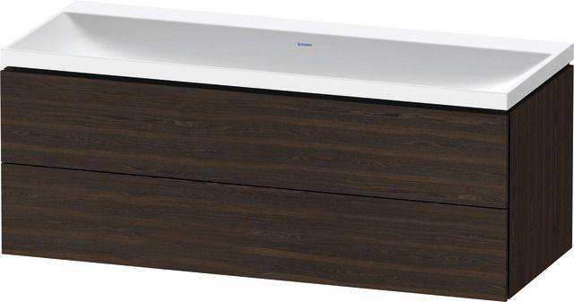 Duravit L-Cube c-shaped Badmöbel-Set 1200mm nussbaum gebürstet