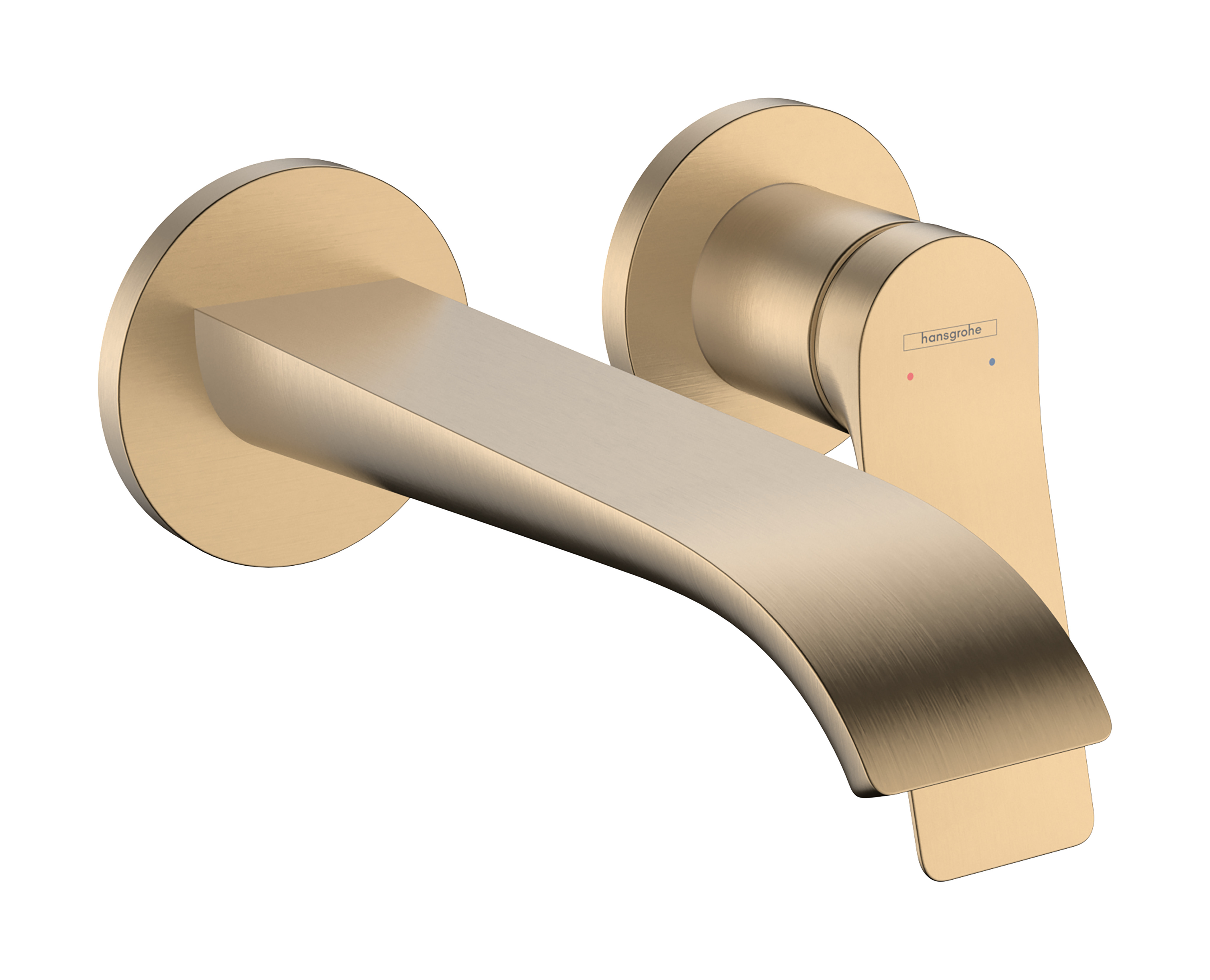 Vivenis single lever washbasin mixer concealed for wall mounting with spout 19.5 cm