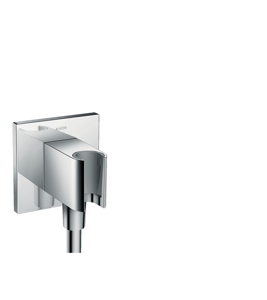 Axor FixFit Porter eckig Wandanschlussbogen mit Brausehalter