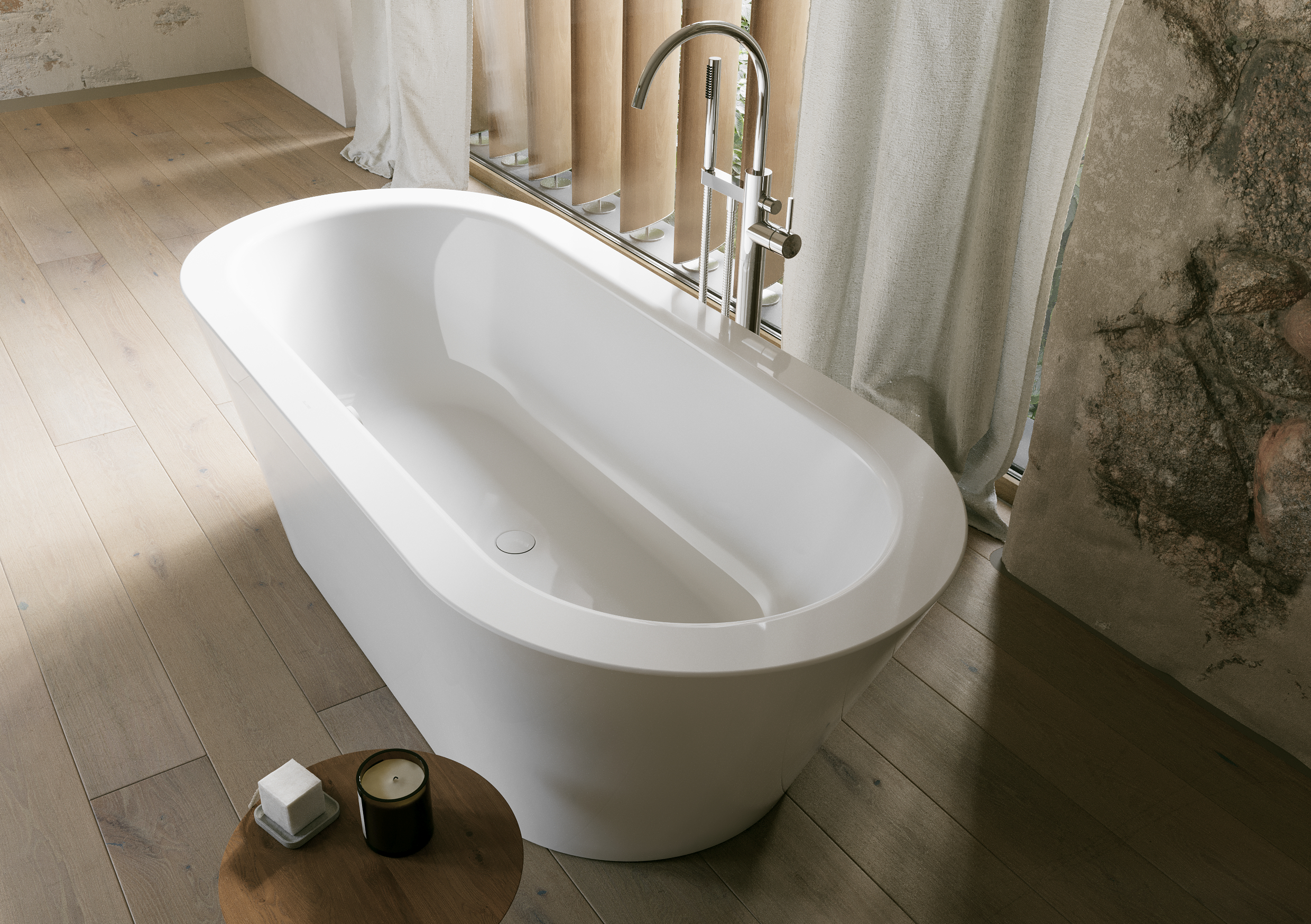Bette Starlet Oval Silhouette freistehende Badewanne