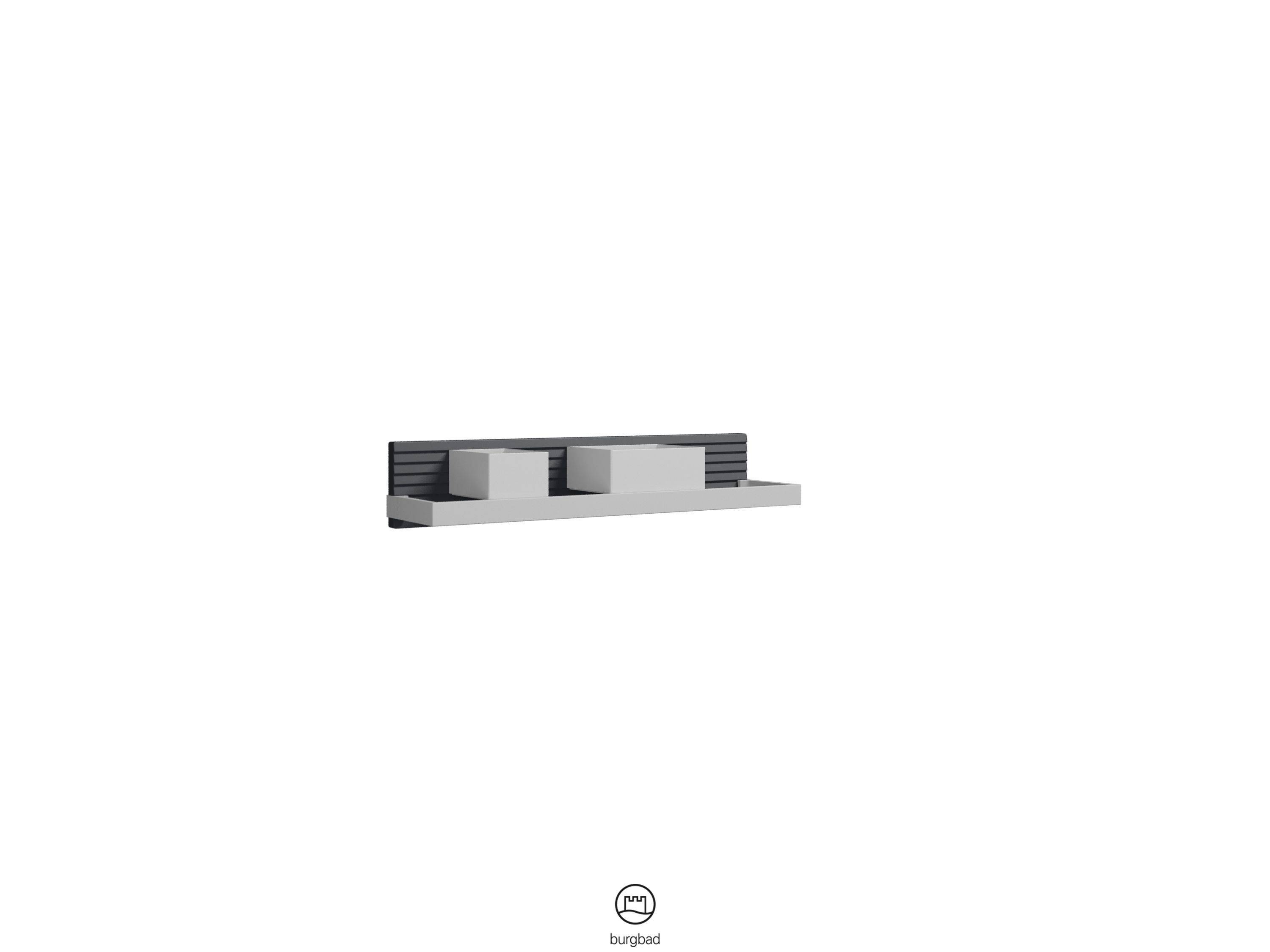 burgbad Fiumo Wandboard 117x600x150 Graphit Softmatt