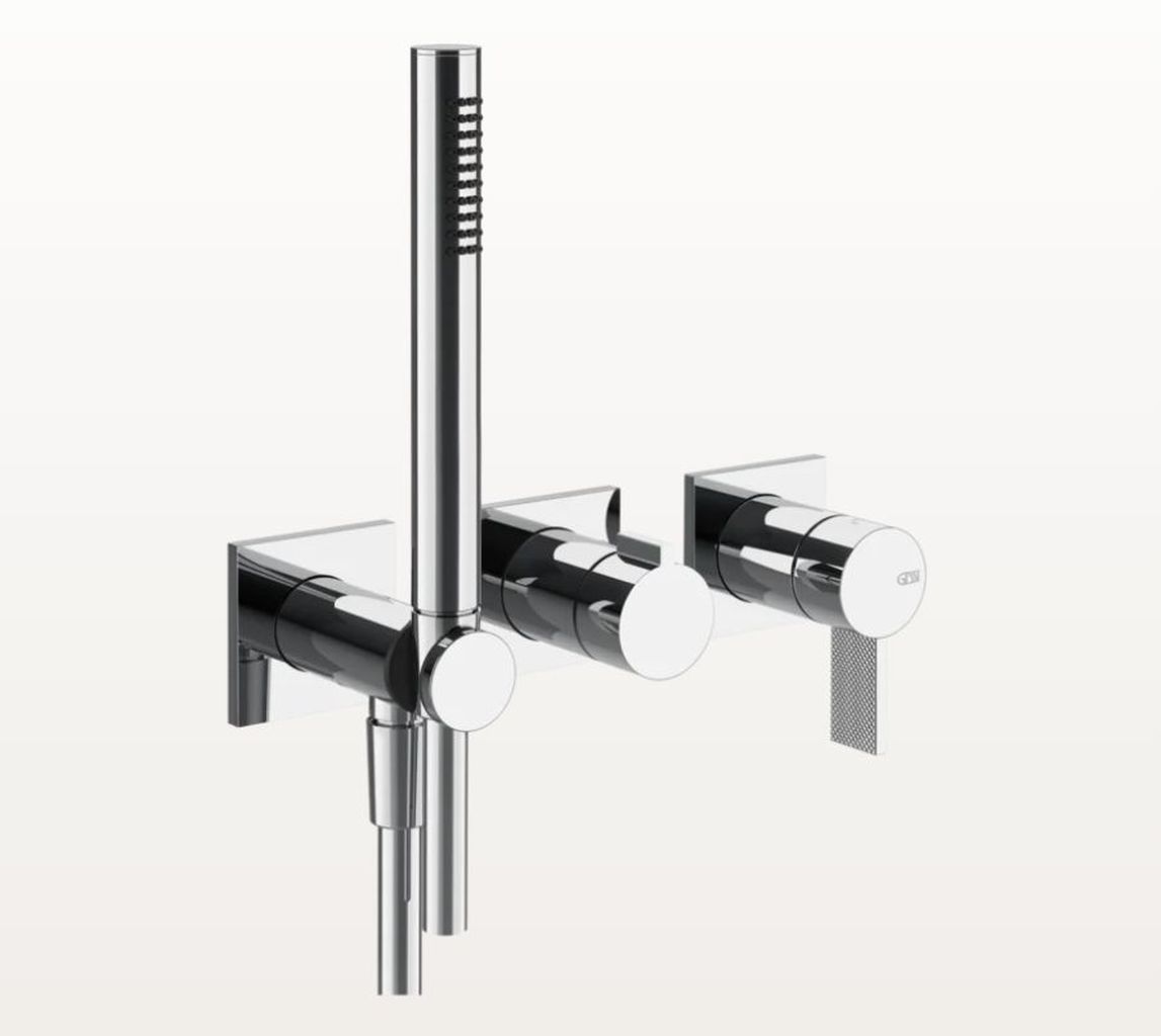 Gessi Inverso Diamanto Brause-Set Kupfer gebürstet