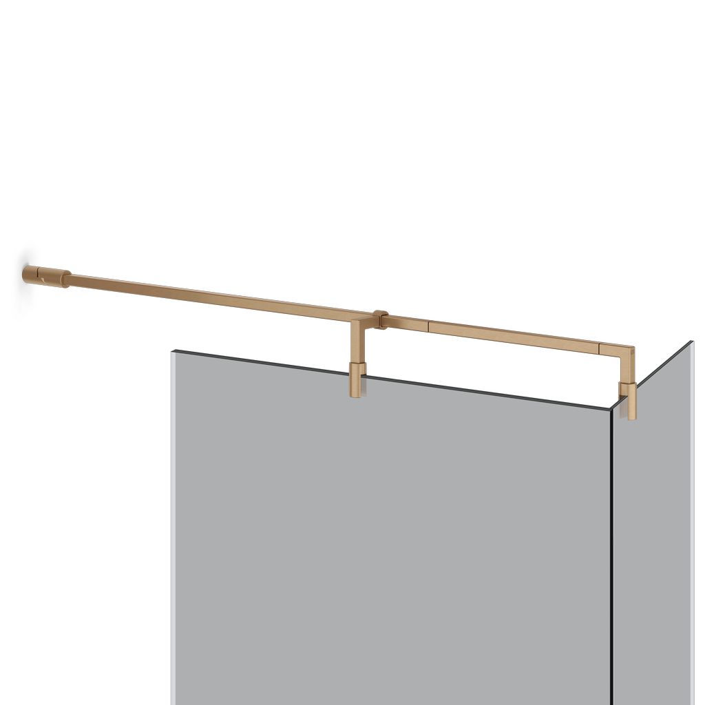 Gessi SHOWER G Glashaltearm T-Form,verstellbar warm bronze gebürstet PVD