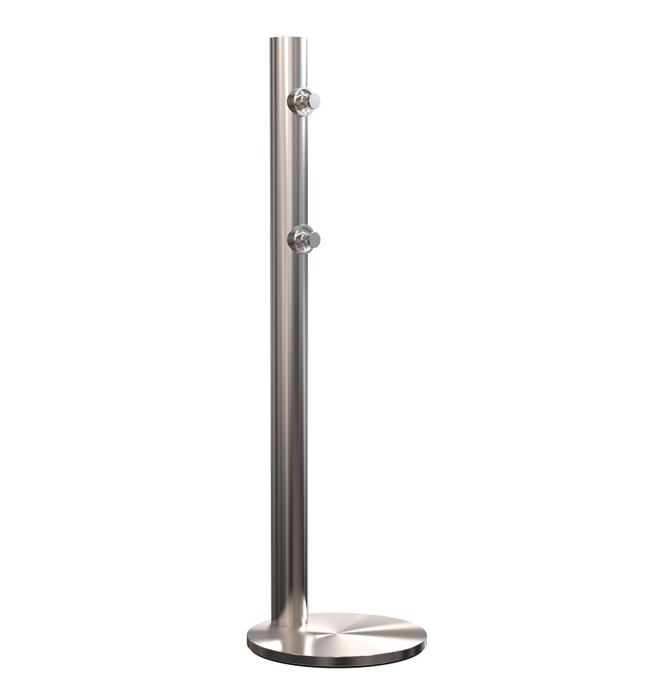 NOVA2 stand 1978-1 for soap & disinfectant dispenser, brushed stainless steel
