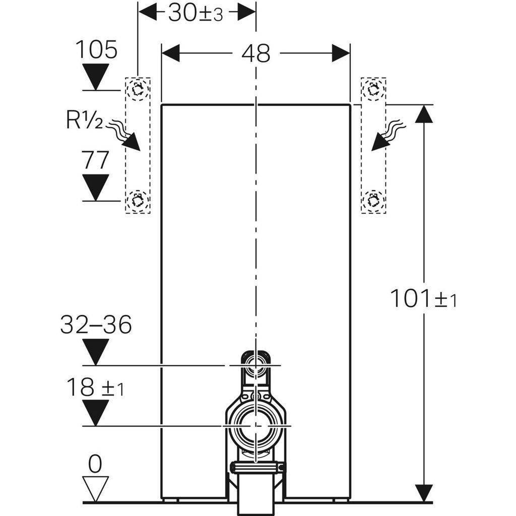 Monolith Sanitärmodul für Stand-WC, 101cm