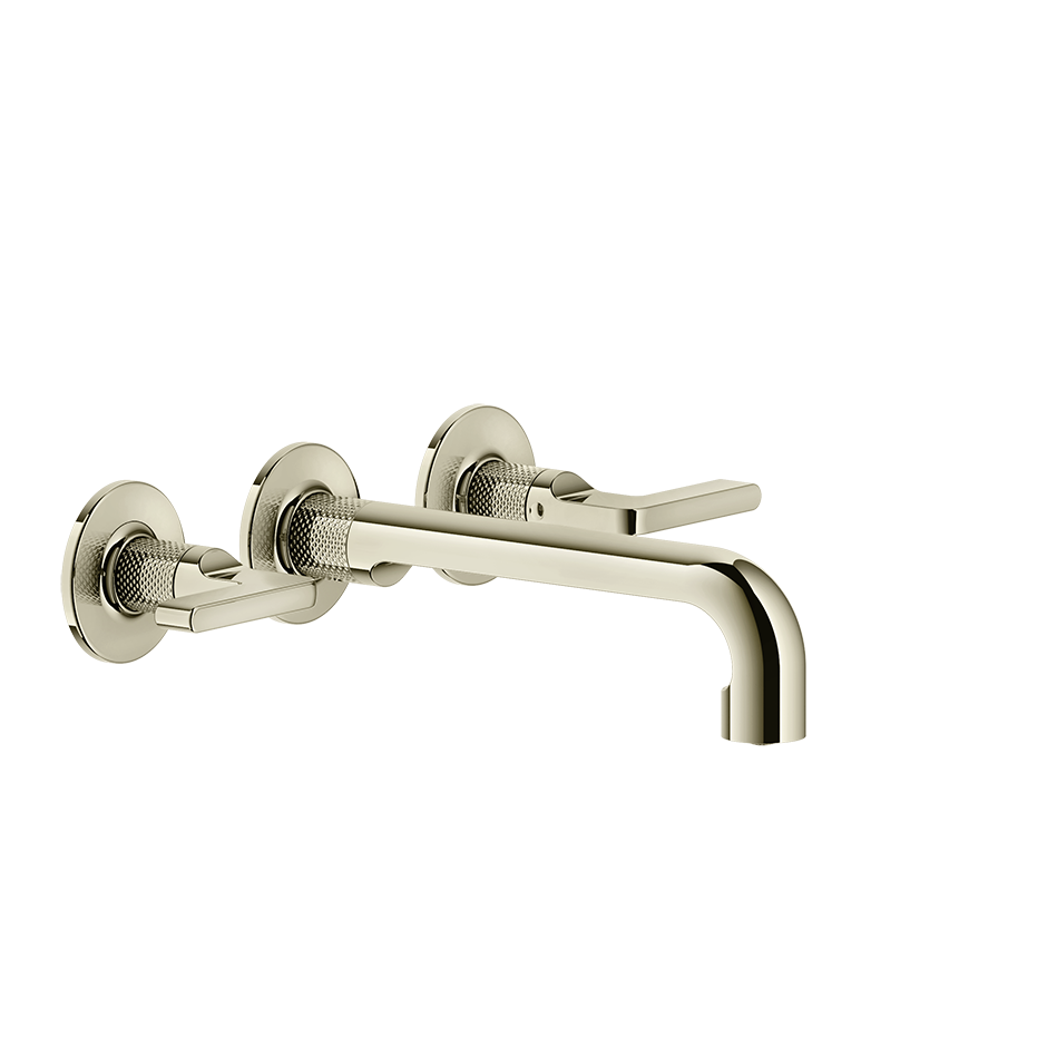 Gessi Inciso 2-Griff-Waschtisch-Wandarmatur 190-210mm