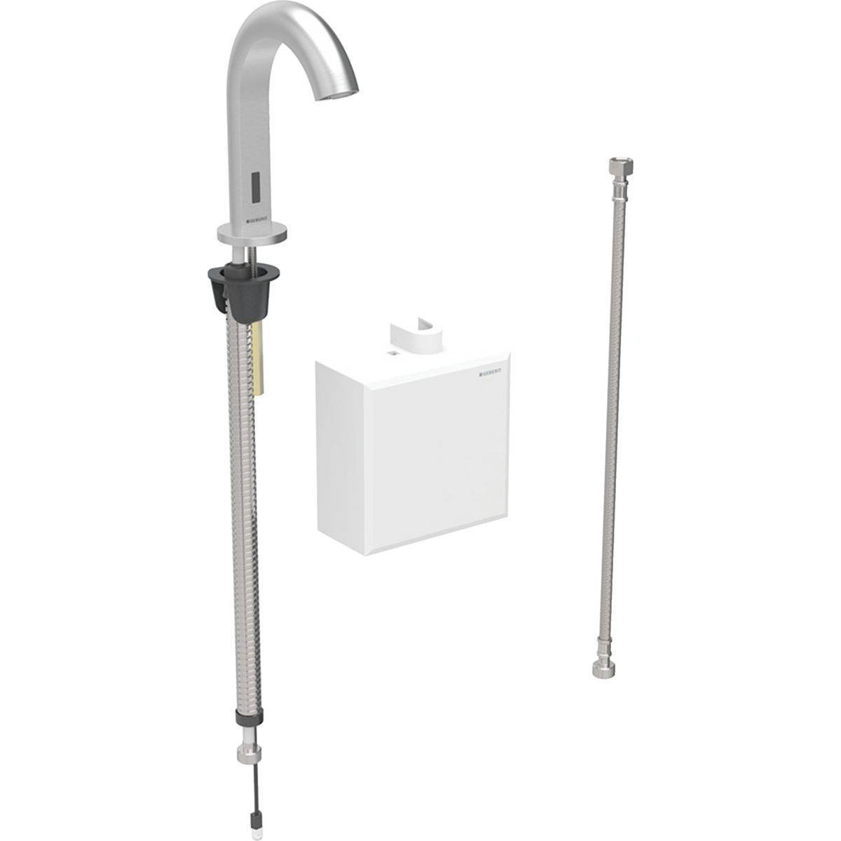 Piave Waschtischarmatur zur Standmontage, Generatorbetrieb, mit AP-Funktionsbox