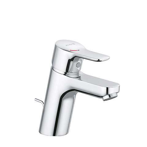 KLUDI Pure & Easy Waschtisch-Einhandmischer 70 DN 15 mit Ablaufgarnitur aus Metall