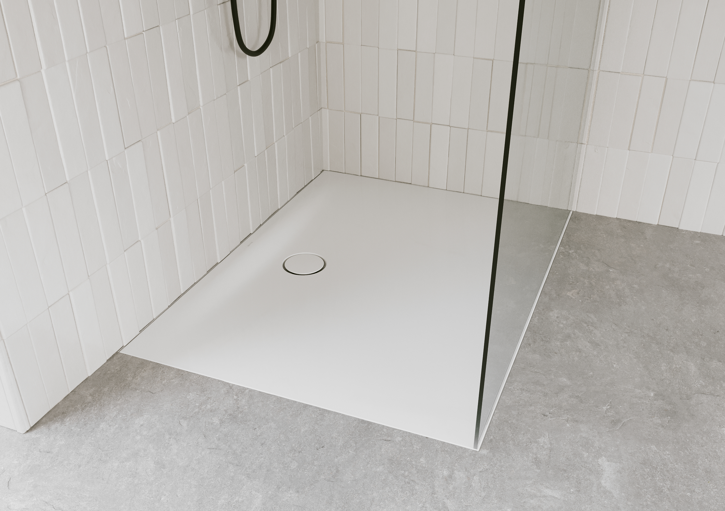 Floor Side Rectangular Shower Tray 110 x 80cm; Model 3374
