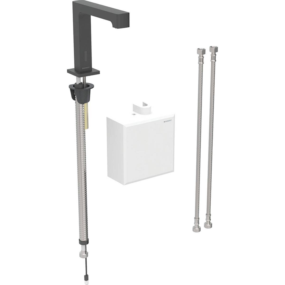 Geberit Brenta Waschtischarmatur zur Standmontage, Generatorbetrieb, mit AP-Funktionsbox, mit Mischer