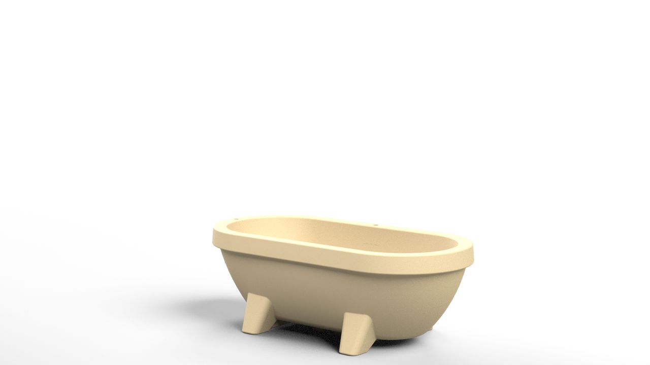 Freistehende Gartenbadewanne