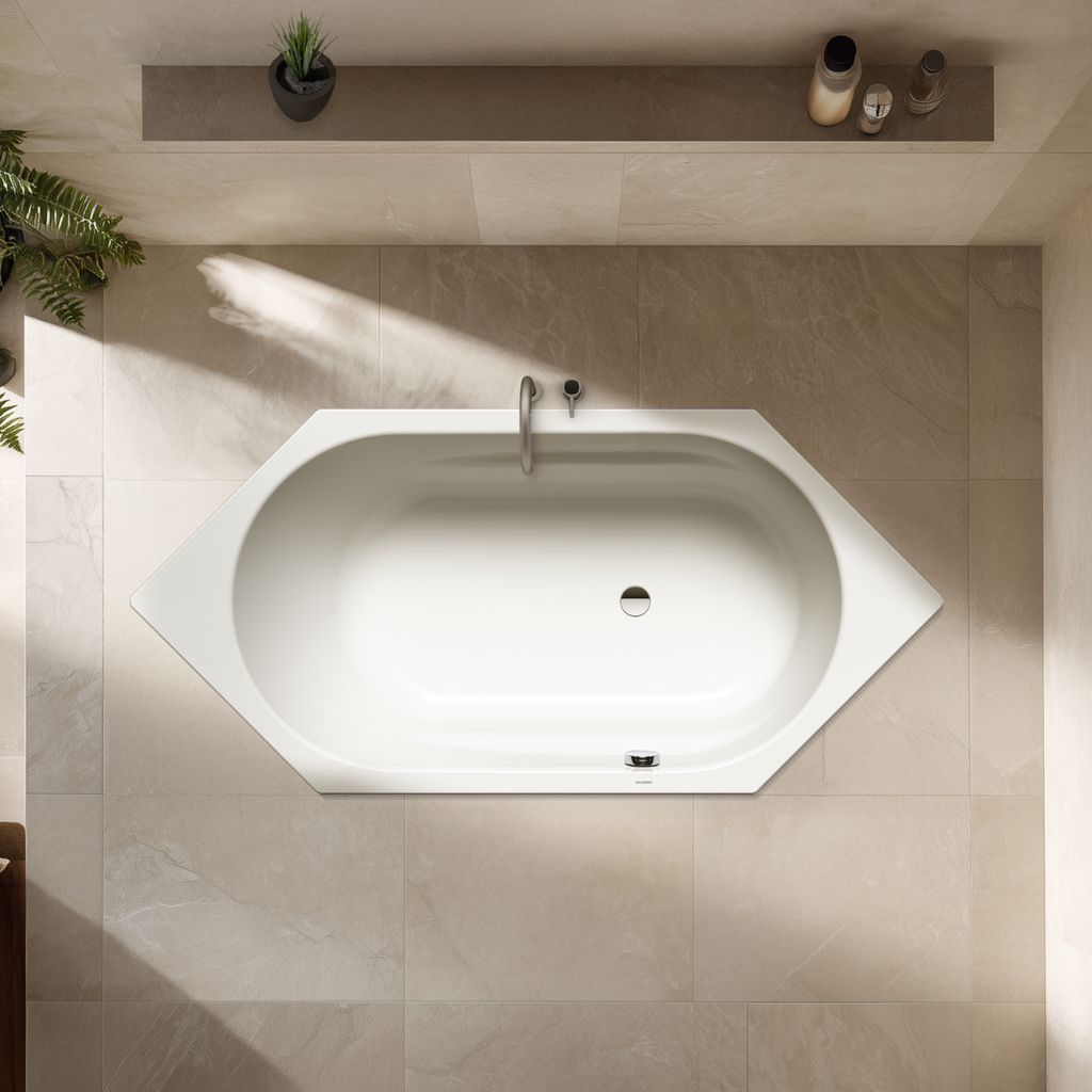 Kaldewei Vaio 6 Sechseck-Badewanne; Modell 958; 1900 x 900 x 420mm
