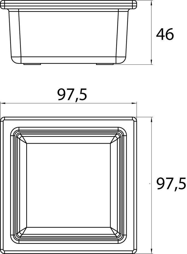 liaison Glasschale quadratisch für Reling