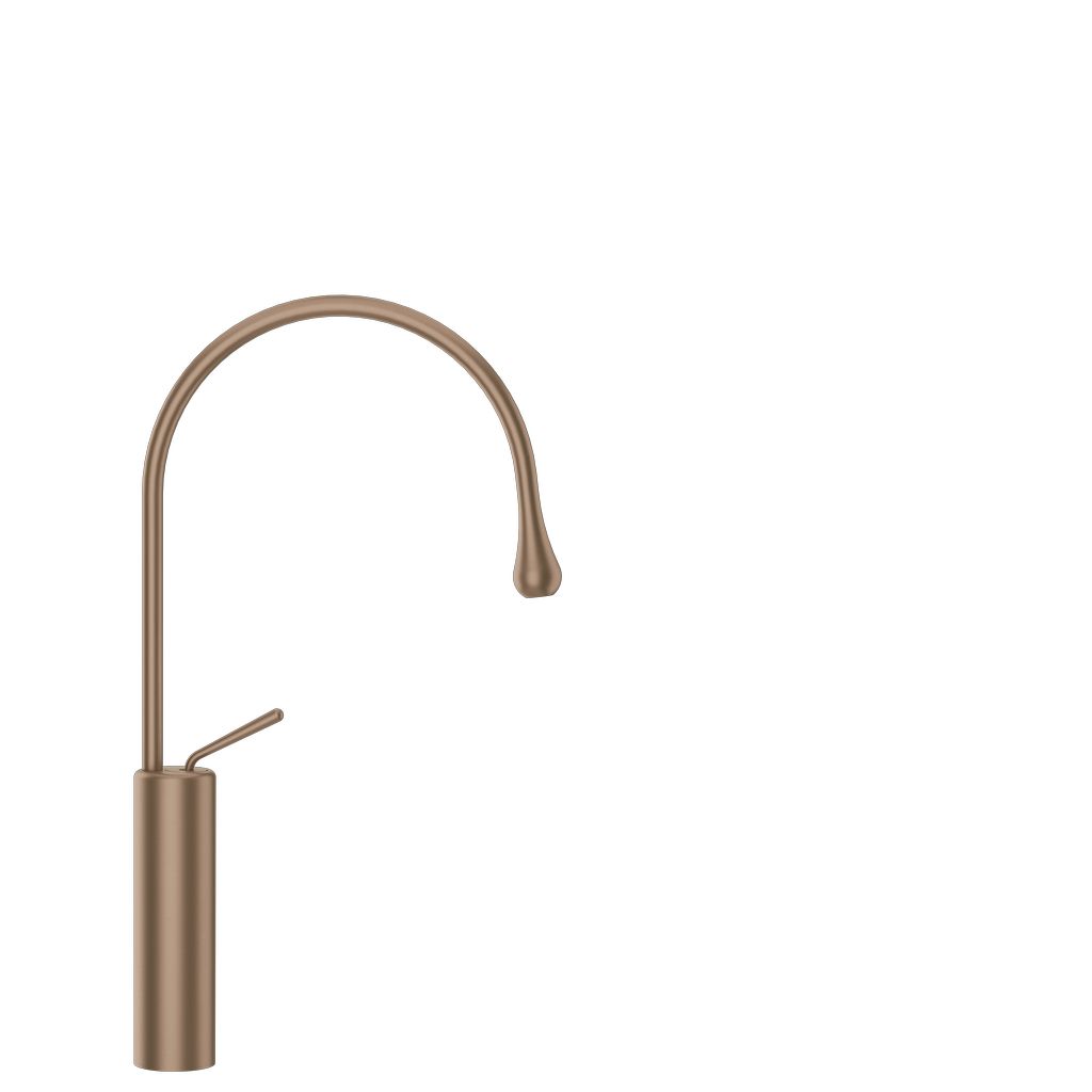 Gessi Goccia Waschtisch-Einhebelmischer Radius 125mm, Kupfer gebürstet