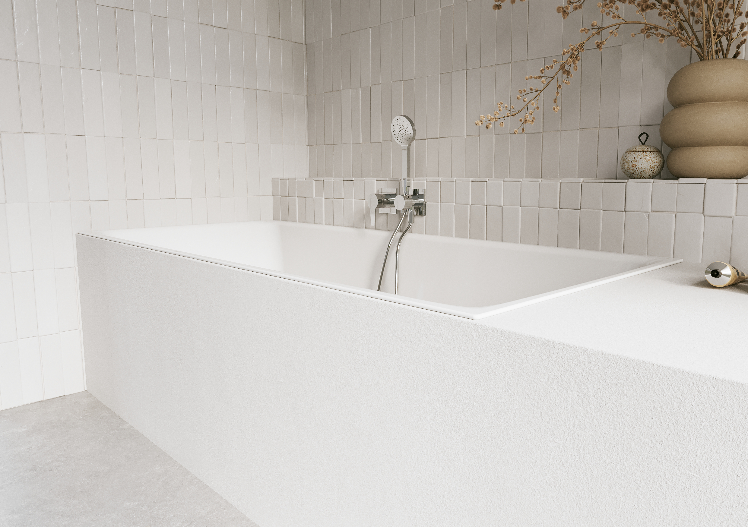 Loft Rechteck-Badewanne  170 x 80 x 42cm, Liegemaß 1223mm