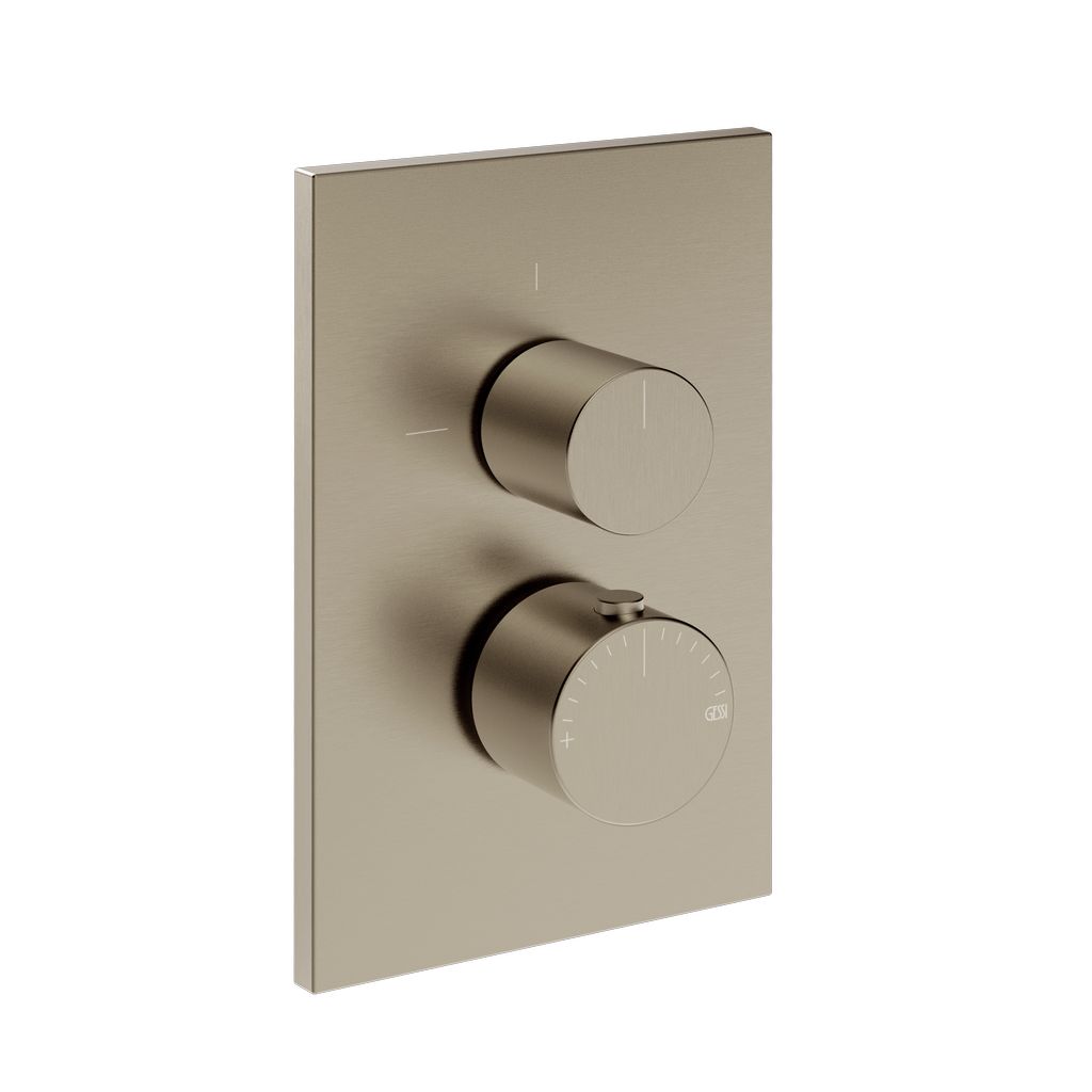 Gessi Habito Unito Thermostat, 2-Wege Finox Optik