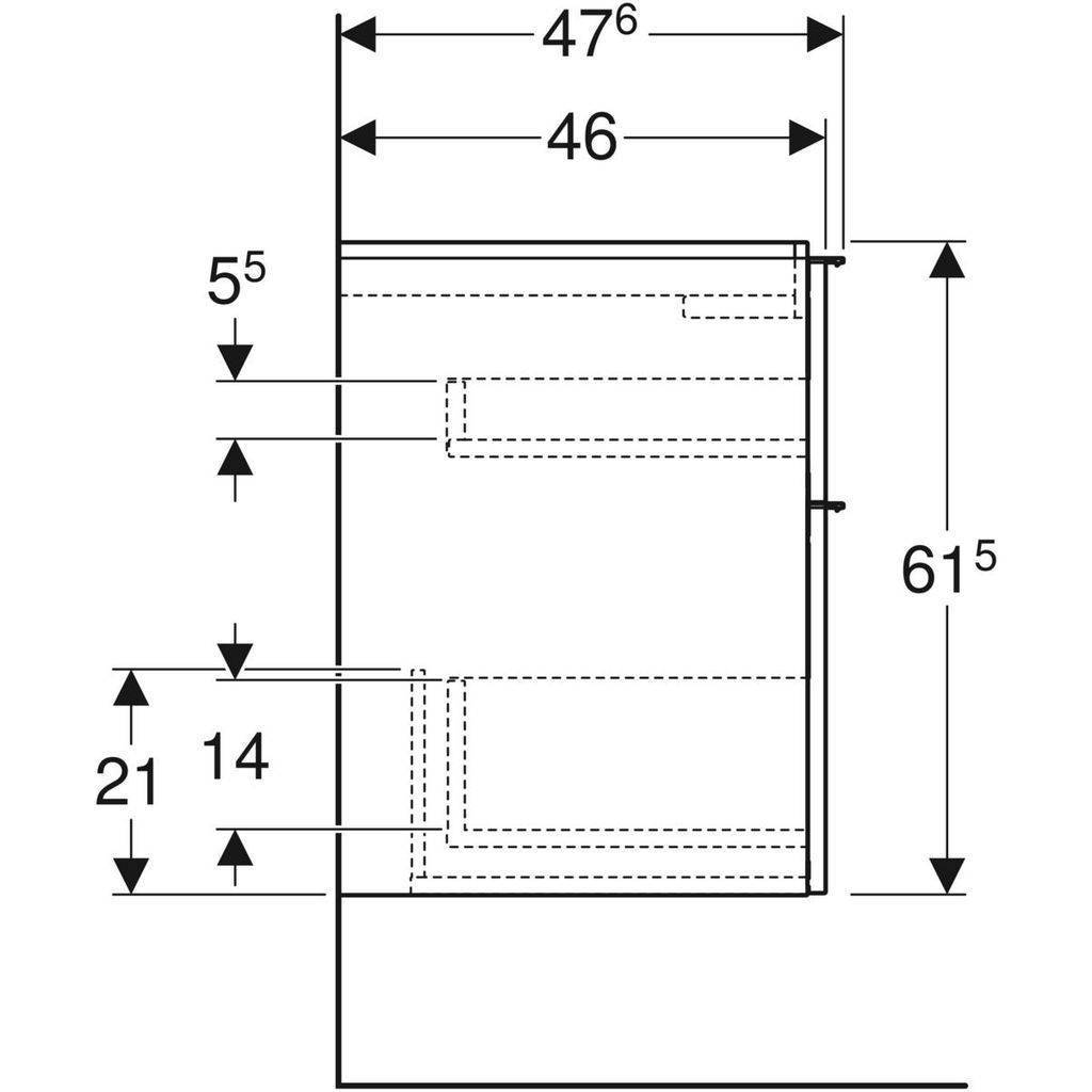 502304011_02 iCon Unterschrank für Waschtisch, mit zwei Schubladen, 75cm