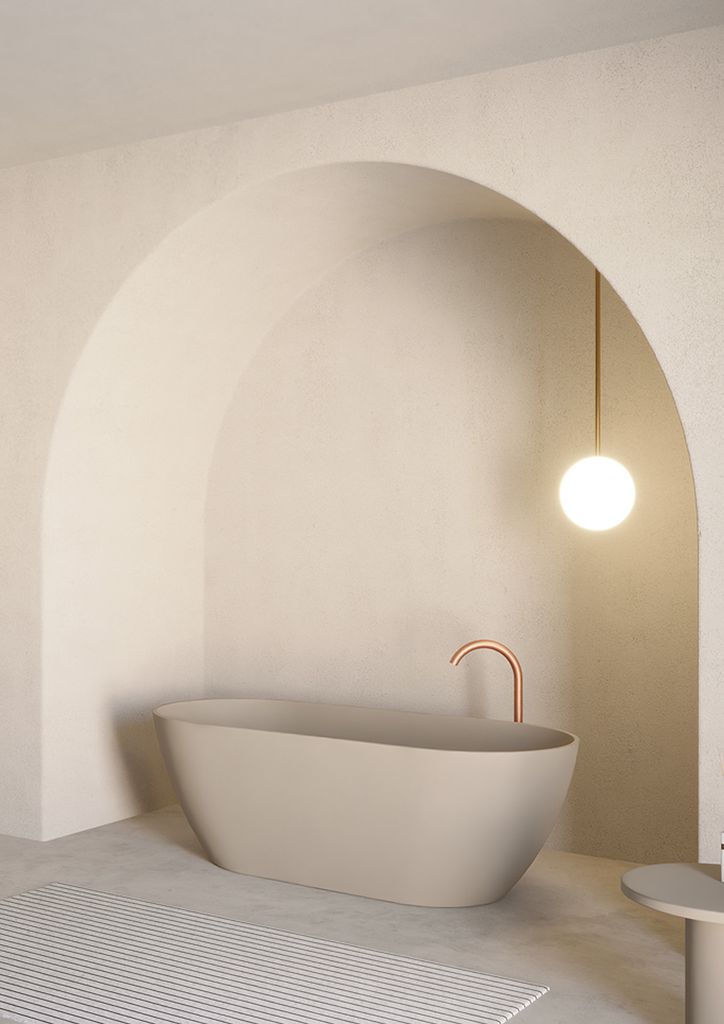 Bilbao 170 Solid Surface freistehende Badewanne 170 x 80 x 55,5cm