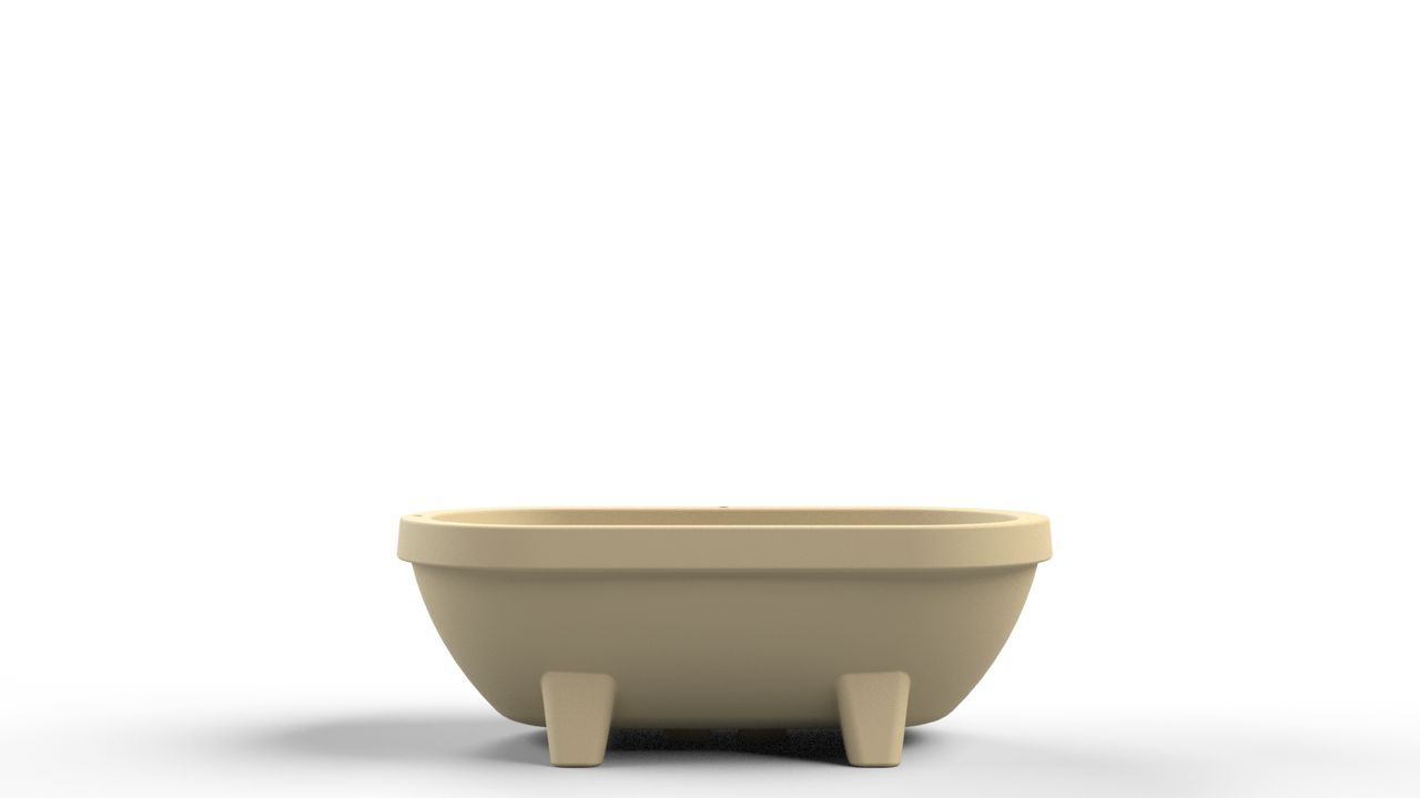 Freistehende Gartenbadewanne