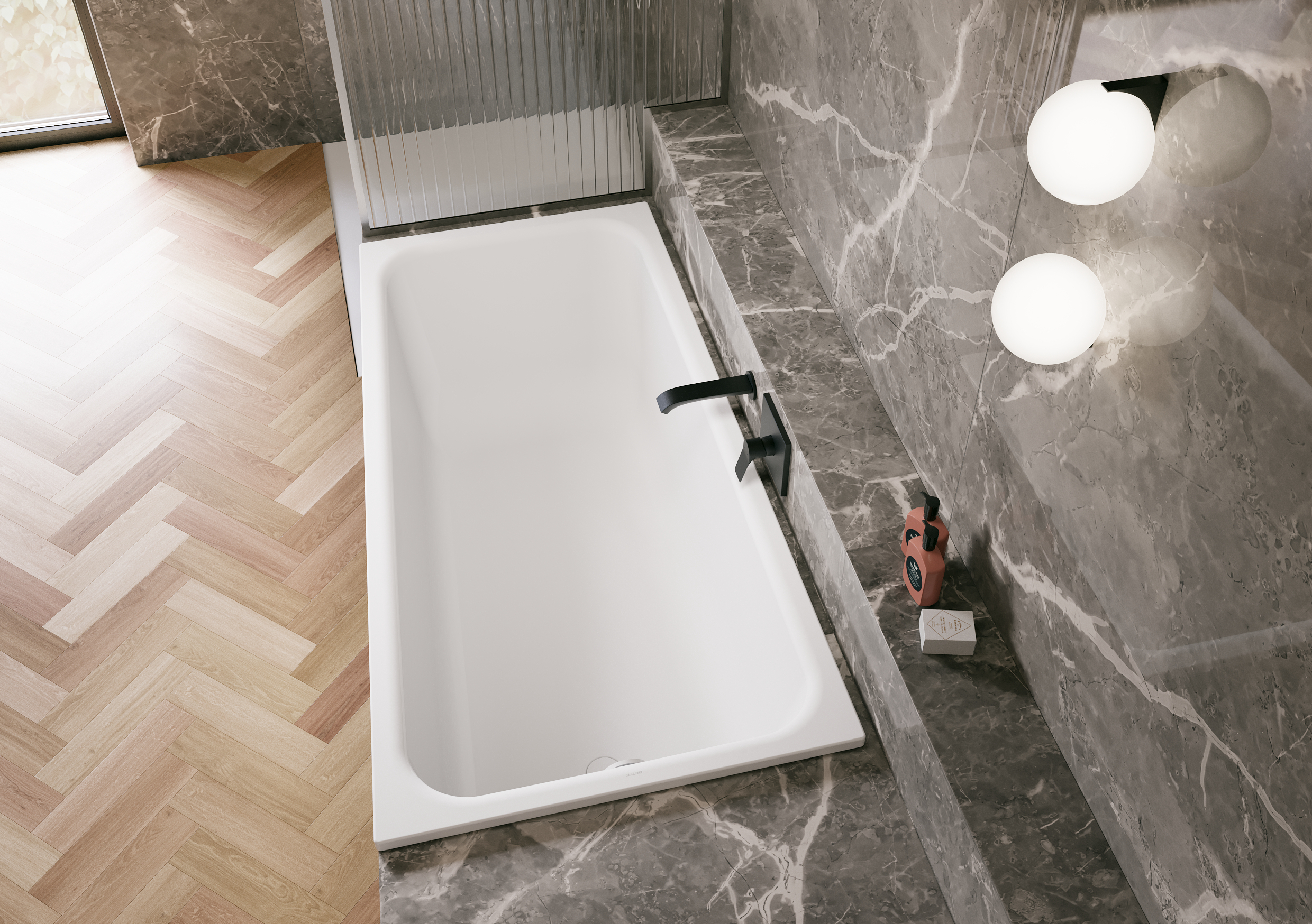 Bette Space M Raumspar-Badewanne, Ecke rechts