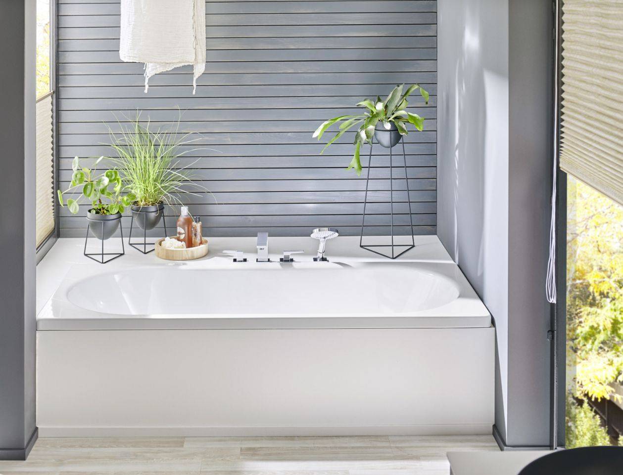 Kaldewei Centro Duo Rechteck-Badewanne; Modell 132; 1700 x 750 x 460mm, mit einseitigen Grifflöchern