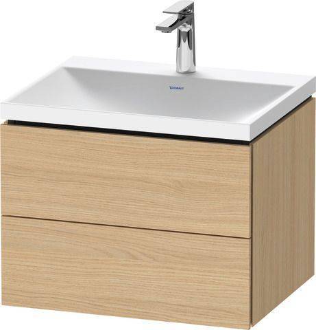 L-Cube c-shaped Badmöbel-Set 600mm  Eiche Natur