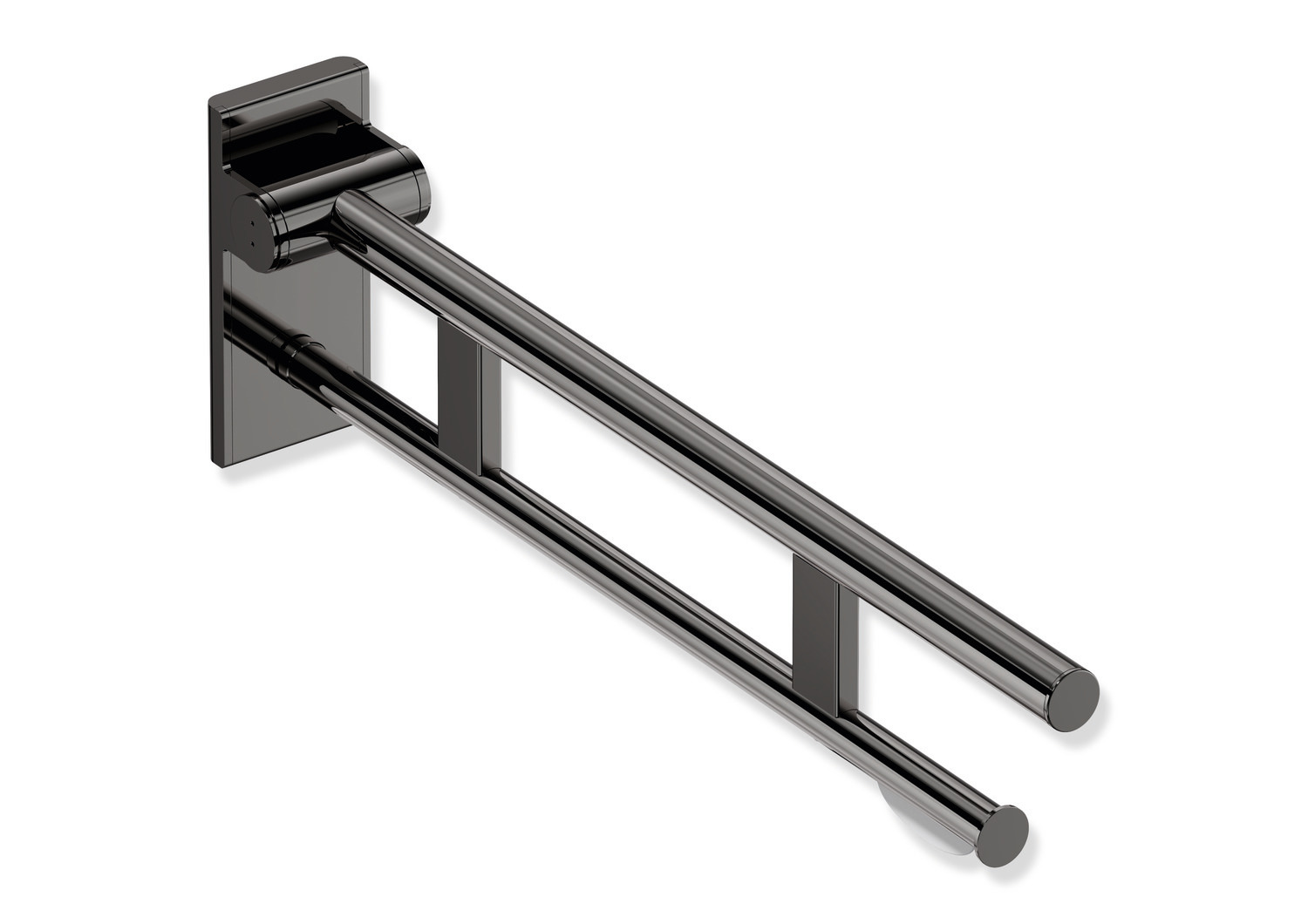 HEWI System 900 Stützklappgriff Duo, Design A mit WC-Papierrollenhalter, 700 mm