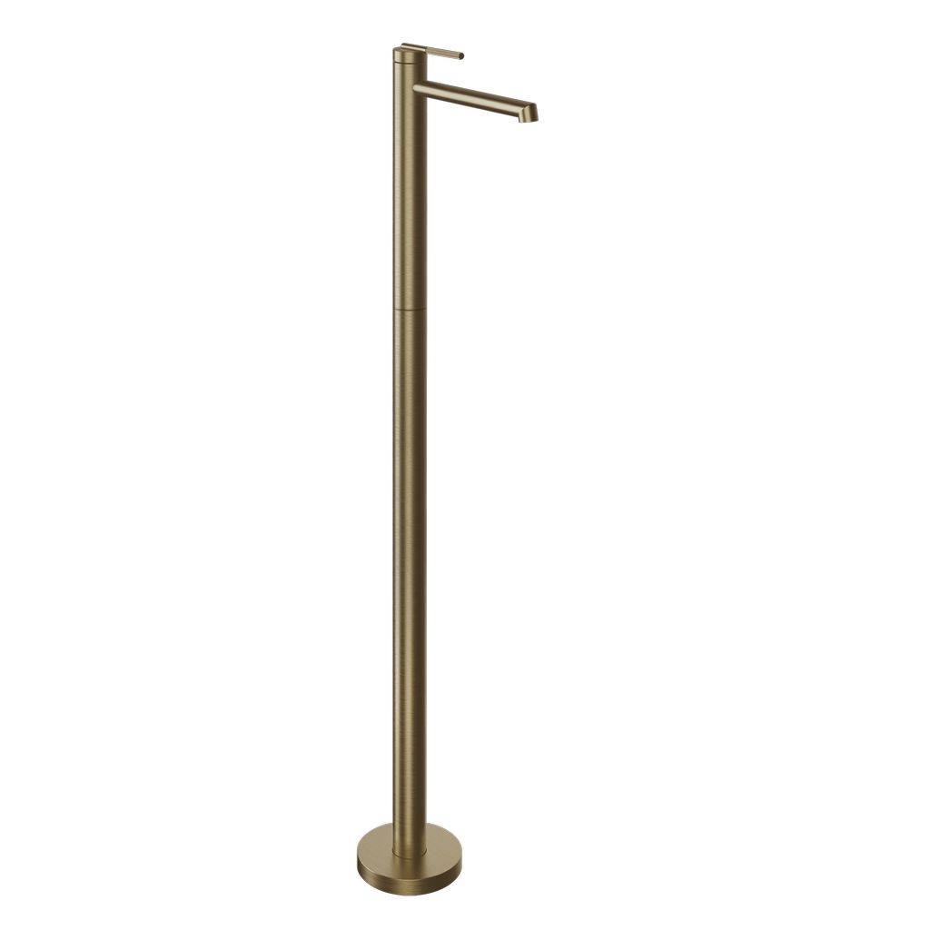 Gessi Ingranaggio freistehender Waschtisch-Einhebelmischer Deep bronze gebürstet PVD