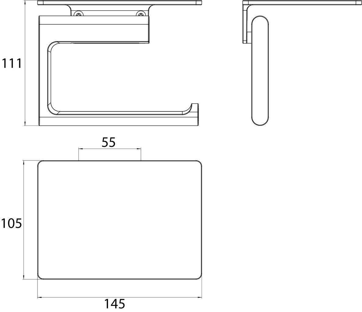 flow Papierhalter mit Universalablage