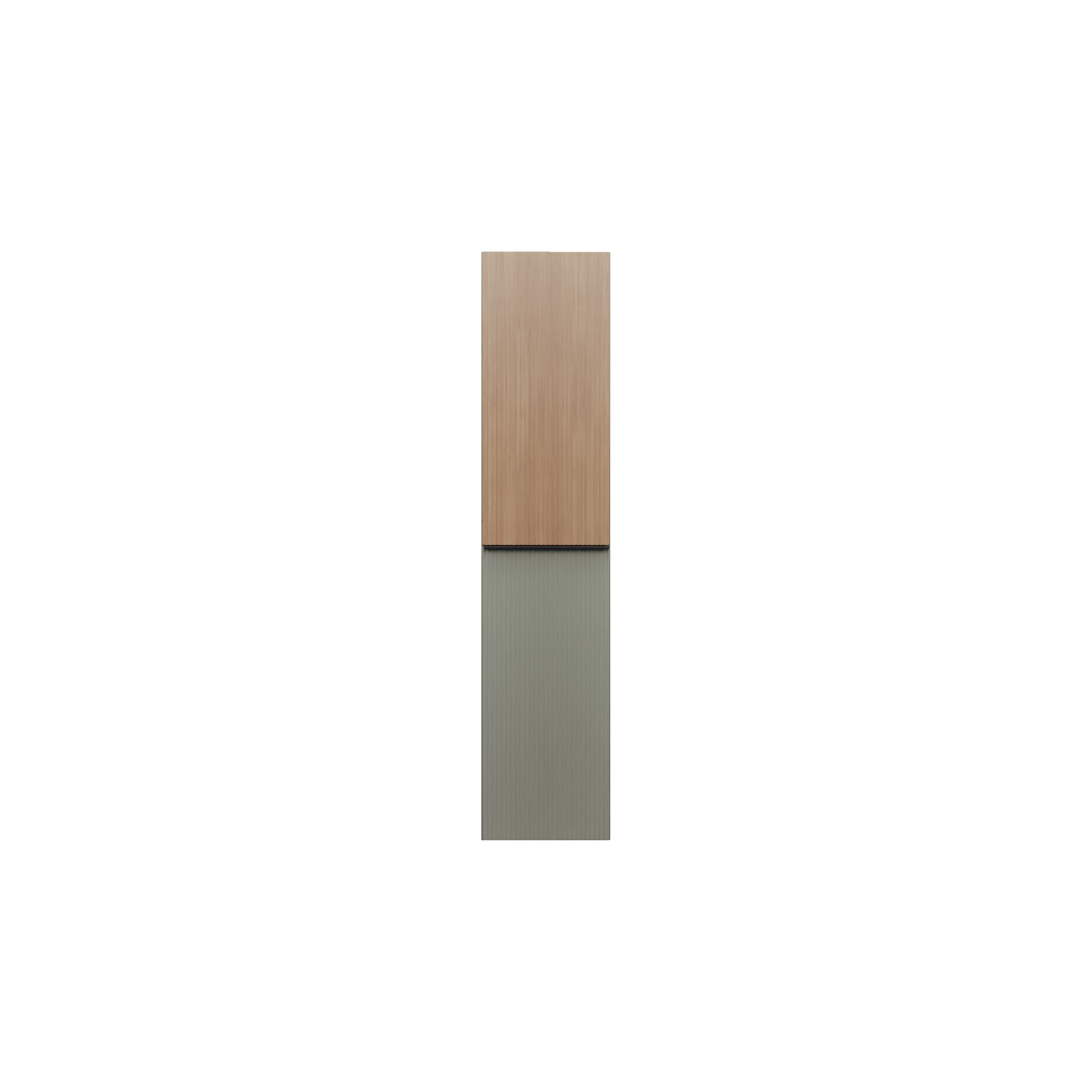 burgbad Fiumo 2.0 Hochschrank Rauchgrün Softmatt, Griff Schwarz Matt G0200