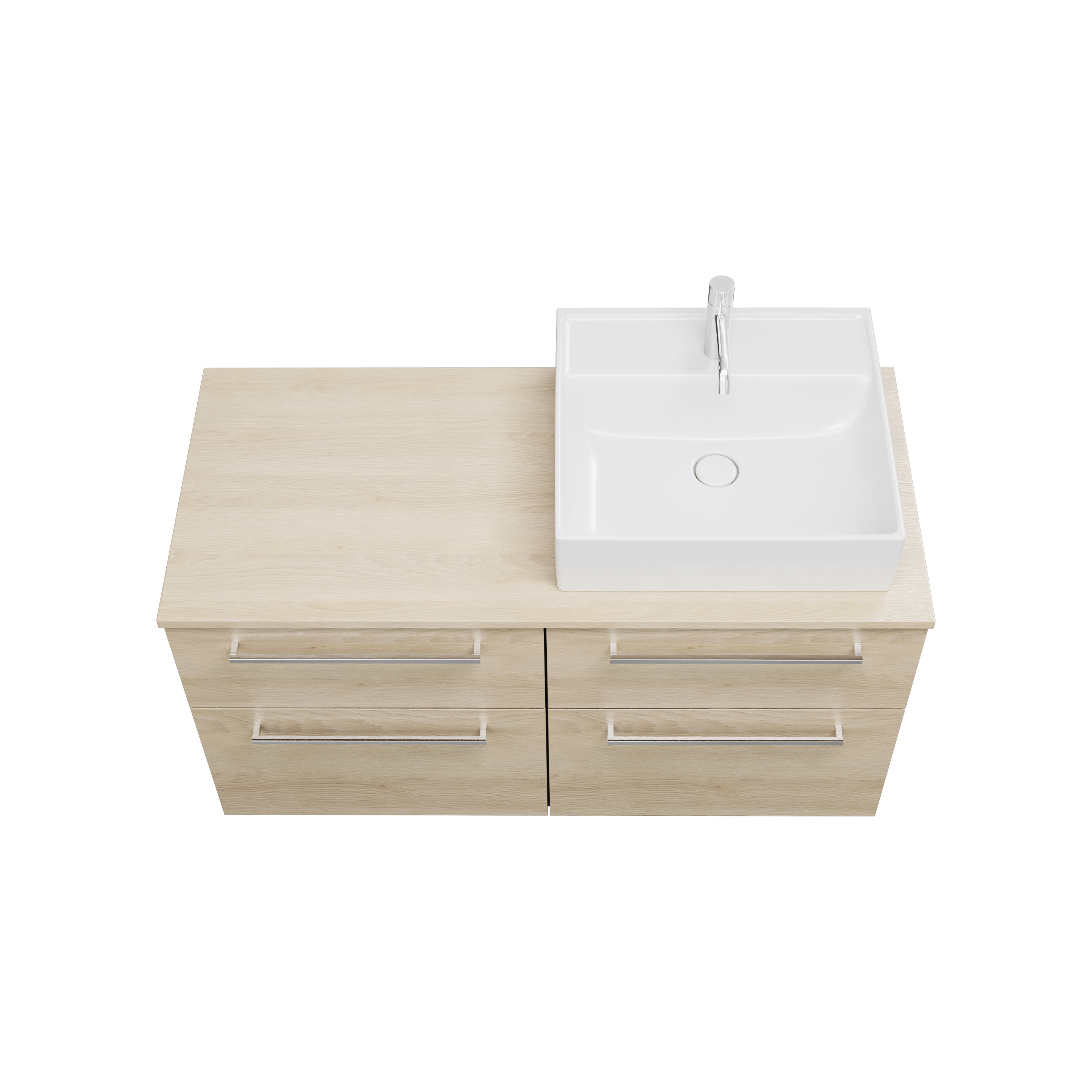 burgbad Eqio Konsolenplatte mit Unterschrank SGUU120 619x1200x550 Eiche Dekor Cashmere
