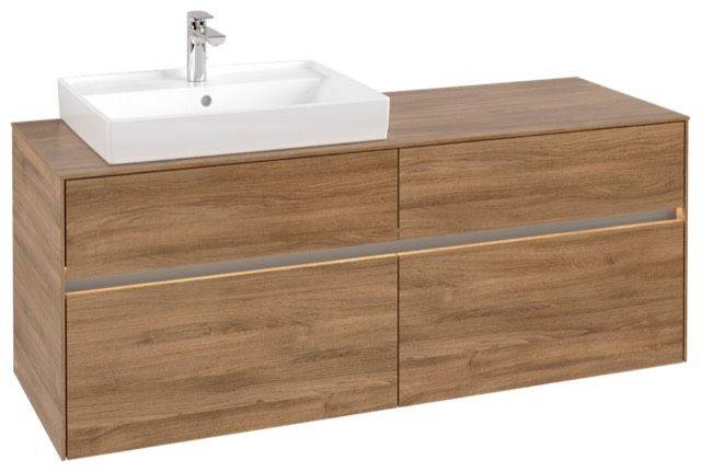 Villeroy & Boch Collaro Waschtischunterschrank 1400 x 548 x 500mm, mit LED Beleuchtung