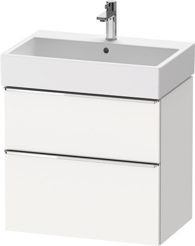 Duravit D-Neo Waschtischunterbau wandhängend mit Möbelgriff chrom