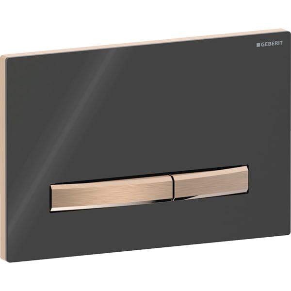 Geberit Sigma 50 WC-Betätigungsplatte rotgold/schwarz