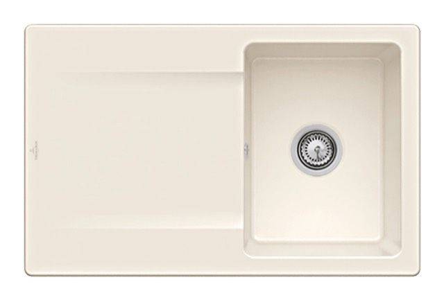 Villeroy & Boch Siluet 45 Küchenspüle, mit Ablaufgarnitur mit Excenterbetätigung, 800 x 510mm